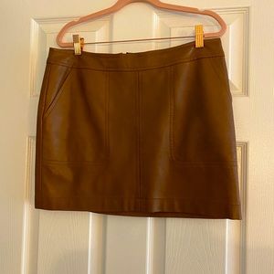 Faux Leather Mini Skirt - Size M